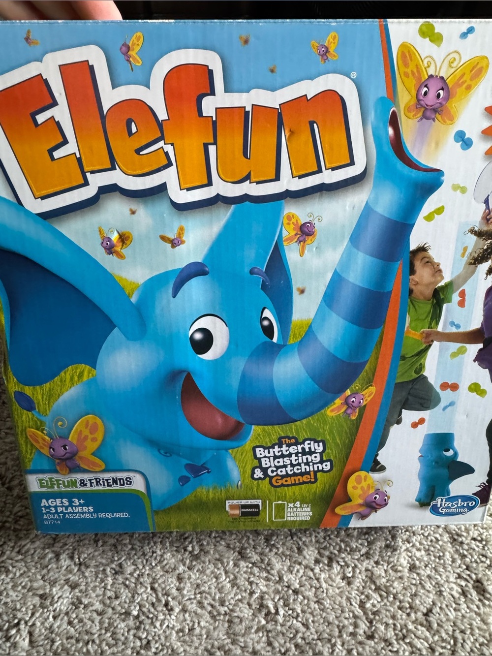 Hasbro Elefun Kids Toy - Blue Elephant Butterfly Blasting Game 2020